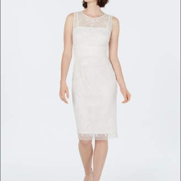 Adrianna Papell Embellished Illusion Dress - Picture 6 of 6